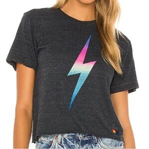 Aviator Nation Bolt Boyfriend Tee-Size XS